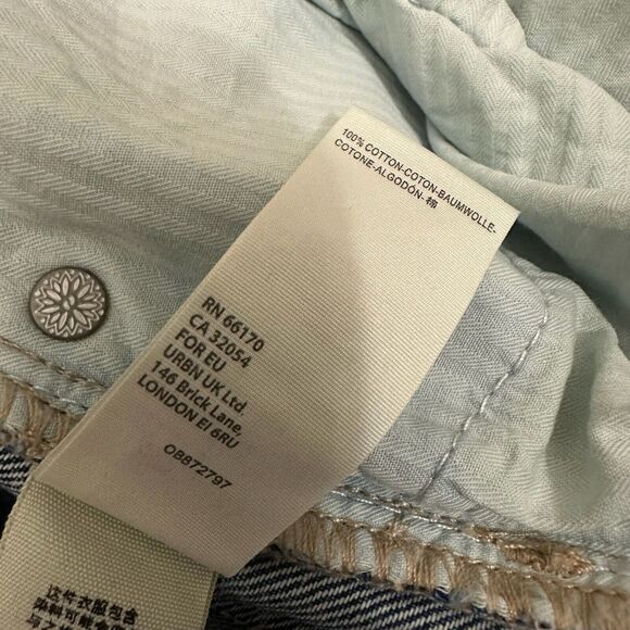 7 FOR ALL MANKIND Josefina Skinny Boyfriend Jeans Distressed Blue - Picture 11 of 14